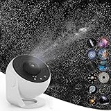 Yokgrass Star Projector, Planetarium Light Galaxy Projector, Night Light with 12 Replacement Discs, Large Projection Area, HD Image with Solar System Constellation Moon for Kids Adults Bedroom Ceiling