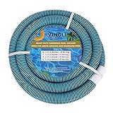 VINGLI 1-1/2-Inch x 40-Feet Swimming Pool Vacuum Hose for In-Ground Pool Foot Professional Heavy Duty Pool Hose, Blue