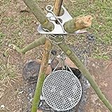 JONAS C Camping Tripod Board - Turn Branches into Tripod Grill for Campfire, Portable Campfire Tripod for Cooking, Lightweight Camping Gear Accessories, for BBQ, Placing or Hanging Cooker