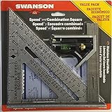 SWANSON S0101CB Speed Square Layout Tool with Blue Book and Combination Square Value Pack