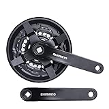 MEGHNA Shimano Tourney Bicycle Crankset FC-TY301 42-34-24 Teeth for 3x6/7/8 Speed 170mm Crank for Mountain Bike Gears Square Gears