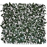 GLANT Expandable Fence Privacy Screen for Balcony Patio Outdoor,Decorative Faux Ivy Fencing Panel,Artificial Hedges (Single Sided Leaves) (1, Dark Green)