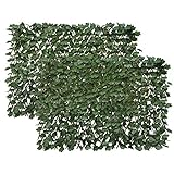 Garden Land Artificial Leaf Faux Ivy Expandable/Stretchable Privacy Fence Screen (2PC,Single Sided Leaves)…