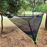 Air Multi-Person Hammock Three Point Design Camping Hammock, can accommodate 6 Adults, Suitable for Travel Backyard Outdoor Garden Camping (158X158X158IN Black)