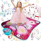 JUYOUNGA Dance Mat Gift for 3-12 Year Old Girls Boys Electronic Dance Pad Game Toy for Kids Age 4 5 6 7 8 9 10+, LED Lights, Built-in Music, 5 Game Modes, 3 Challenge Levels Christmas Birthday Gift