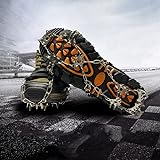 Ice Cleats for Shoes and Boots Crampons Traction Cleats for Men Women Youth, Non Slip Ice Grippers Stainless Steel Boot Chains Spikes for Walking on Ice and Snow