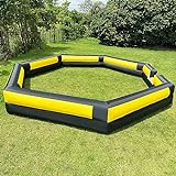 WARSUN 20FT Gaga Ball Pit Inflatable with Powerful Blower, Portable Gagaball Court for Indoor Outdoor School Family Activities Inflatable Sport Games Heptagon Structure