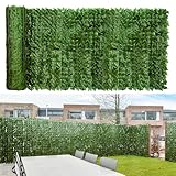 Aboofx Artificial Ivy Privacy Fence, 39 x 157 Inches Dense Ivy Privacy Screen Panels Decoration for Wall, UV-Anti Faux Hedges Fence Outdoor Privacy Panels for Balcony, Patio, Garden