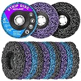 10 Pack Strip Discs 4 inch Stripping Wheel for Angle Grinder Clean and Remove Paint Coating Rust Welds Oxidation for Metal and Wood (4' x 5/8')