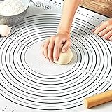 Pastry Mat for Rolling Dough, WeGuard 20“x16” Silicone Pastry Kneading Mat Board with Measurements Marking BPA Free Food Grade Non-stick Non-slip Rolling Dough Baking Mat