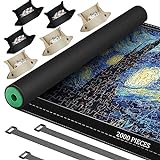 Rubber Jigsaw Puzzle Mat Roll Up,2000 1500 1000 Pieces Puzzel Mats，Roll-Up Save Pad Trays for Sorting Table Board Glue Sheets and Frame Keeper Storage Accessories for Adults Gifts