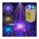 Party Lights, Chims Laser Light Show Sound Activated RGB 30 Patterns Portable Disco DJ Laser Lights for Party Dance karaoke Birthday Indoor DJ Gift Festival Travel Camping