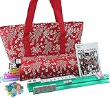 166 Tiles American Mahjong Set Red Phoenix Soft Bag 4 Color Pushers / Racks Easy Carry Western Mahjongg Travel Game Set
