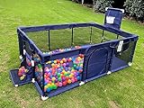 Gaorui Large Kids Baby Ball Pit - Portable Indoor Outdoor Baby Playpen Toddlers Children Safety Play Yard Fun Activities Popular Toys (Not Includes Balls) (Blue)