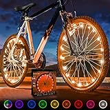 Activ Life Bike Lights, Orange, 2-Tire Pack LED Bicycle Christmas Lights for Wheels with Batteries Included, Top Unique Holiday Gifts For 8-Year Old, Boys Best 2023 Gift Ideas for Girls and Boys
