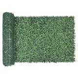 Bybeton Artificial Ivy Privacy Fence Screen,40'x120' UV-Anti Faux Boxwood Leaves Grass Wall Panels for Patio Balcony Privacy, Garden, Backyard Greenery Wall Backdrop and Fence Decor