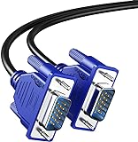 VGA Cable 6 Feet,Male VGA to VGA Male Monitor Computer Cable Adapter Cord HD15 1080P Full HD High Resolutionfor TV Computer Projector-Blue