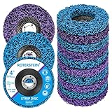 10 Pack Strip Discs Stripping Wheel 4 inch for Angle Grinder Clean and Remove Paint Coating Rust Welds Oxidation (4' x 5/8')