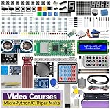 SunFounder Raspberry Pi Pico W Ultimate Starter Kit with Online Tutorials, 450+ Items, 117 Projects, MicroPython, Piper Make and C/C++ (Compatible with Arduino IDE)