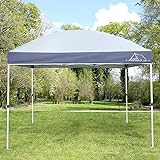 Camp Master Canopy Tent, Outdoor 10x10 Pop Up Dome Canopy,Patio Tents for Parties,Quick Easy Up Canopies with Waterproof Roof Roller Bag 4 sandbags (10X10 FT, Gray)