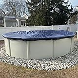 Winter Block Winter Pool Cover for Above Ground Pools, 24’ Ft., Round Winter Aboveground Pool Cover, 8-Year Warranty, Includes Winch and Cable, Superior Strength & Durability, UV Protected
