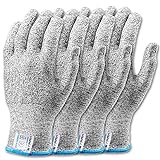 Stark Safe Cut Resistant Gloves Food Grade Level 5 Protection, 2 Pair - Cut Gloves for Kitchen