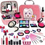 Washable Kids Makeup Girl Toys - Real Kids Makeup Kit for Girls Make Up Set for Child Toddler Children Princess Christmas Birthday Gifts Present for 4 5 6 7 8 9 10 Year Old Girls Gift
