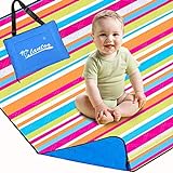 Extra Large Outdoor Picnic Blanket 79'x79', Soft Portable Beach Blankets Mat W/ Compact Tote, 3lbs Warm, Heavy, Washable, Great for Dogs, Car, Home,Outdoor Camping All Seasons