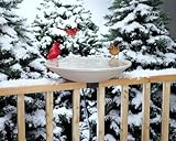 API® Heated Deck Mounting Bird Bath | Heated Bird Bath with EZ-Tilt Deck Mount | Heated Birdbath for Outdoor Deck Railing | 20 Inches