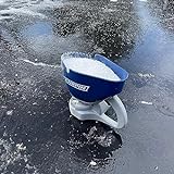 Chapin 8705A: 1.6-Liter (0.3-Gallon) Ice Melt & Salt Hand Crank Spreader, Poly Toothed Edge Scoop with Thumb Control Gate and Impeller