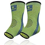 Benmarck Ankle Compression Sleeve, Plantar Fasciitis Sock, Foot Arch and Achilles Tendon Support Brace for Running for Men and Women by (Fjord Blue, Unisize)