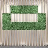 ECOOPTS Artificial Grass Wall Faux Boxwood Panel Privacy Ivy Fence Screen Decoration for Backyard Garden Home Outdoor Indoor, 20'x20', Dark Green, 6 Packs