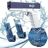 Water Gun Squirt Guns Toy 32ft Long Range Automatic Water Guns Pistol for Kids & Adults, Powerful Water Tanks (500CC+58CC+58CC) for Pool Beach Outdoor Party Games