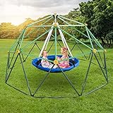 JYGOPLA 10ft Geometric Dome Climber Play Center with Rust & Uv Resistant, Supporting 1000lbs, Kids Jungle Gym Playground Indoor/Outdoor with Much Easier Assembly