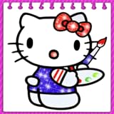 Kitty Coloring Book Glitter Pages for Kids