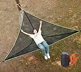 Triangle Hammock,Aerial Triangle Camping Hammock, Multi Person Portable Hammock for Outdoor Hiking, Backpacking, Travel, Backyard, Beach,Can Withstand a Weight of 300kg. Used by Multiple People! (Co