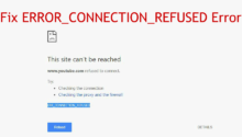 fix error connection refused error