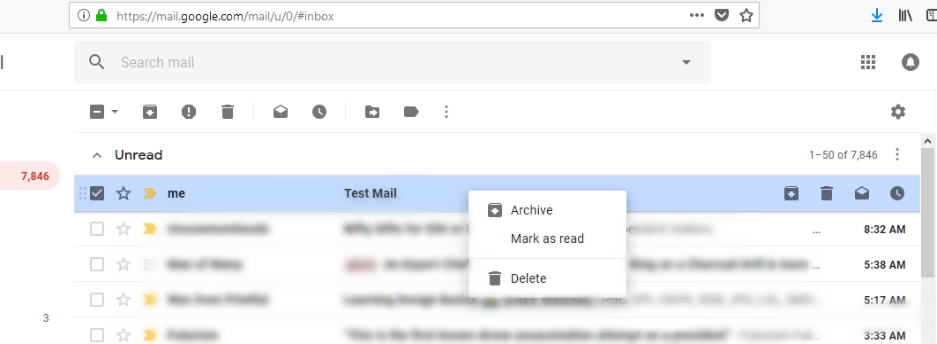 gmail email options