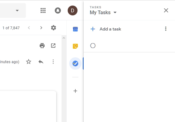 gmail inbox task