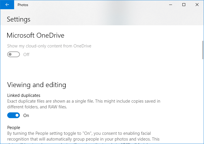 photos viewer settings onedrive